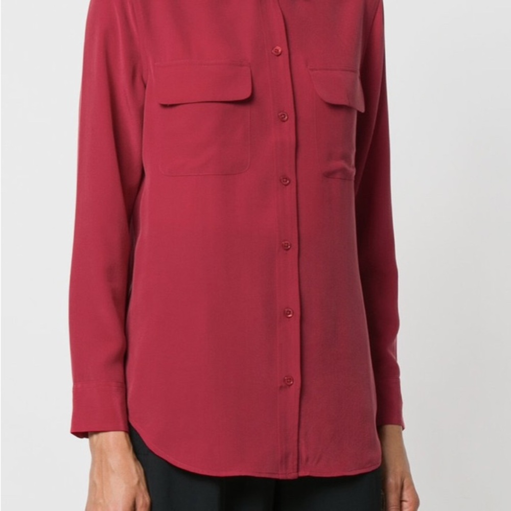 Equipment slim signature blouse- size m